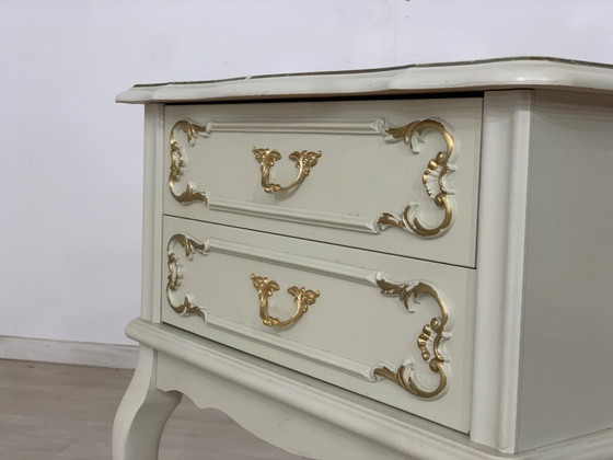 Image 1 of Chippendale chest of drawers bedside table side table shelf