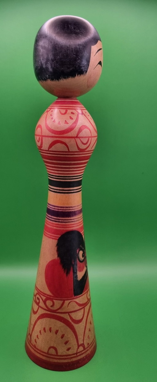 Tsugaru Kokeshi de Tetsunori Okuse de 1978 (30 Cm) – decoratieve objecten, Wood (photo 2 of 6)