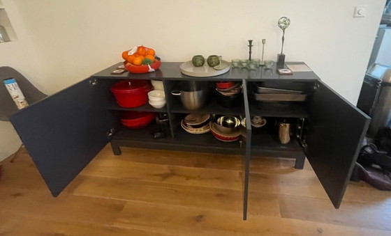 Sideboard, dunkelgrau, Designsales, Holz, Modern (Foto 3 von 5)