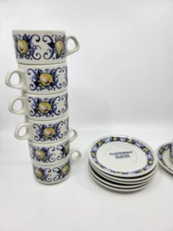 Image 1 of Set di tazze e piattini Villeroy e Boch Cadiz per Clacquesin Francia 1970 Set di 24