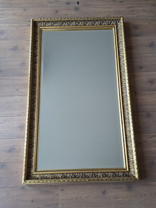 Prachtige Grote Vintage Passpiegel Met Lijst – Julio Guillem – Facetgeslepen – XL