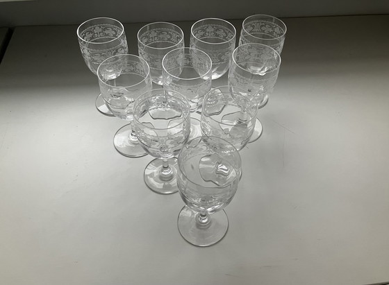 Image 1 of 16x glaasjes Baccarat Chablis uit 1900 - 1906 niet gesigneerd