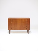 Wide chest of drawers vintage Danish teak