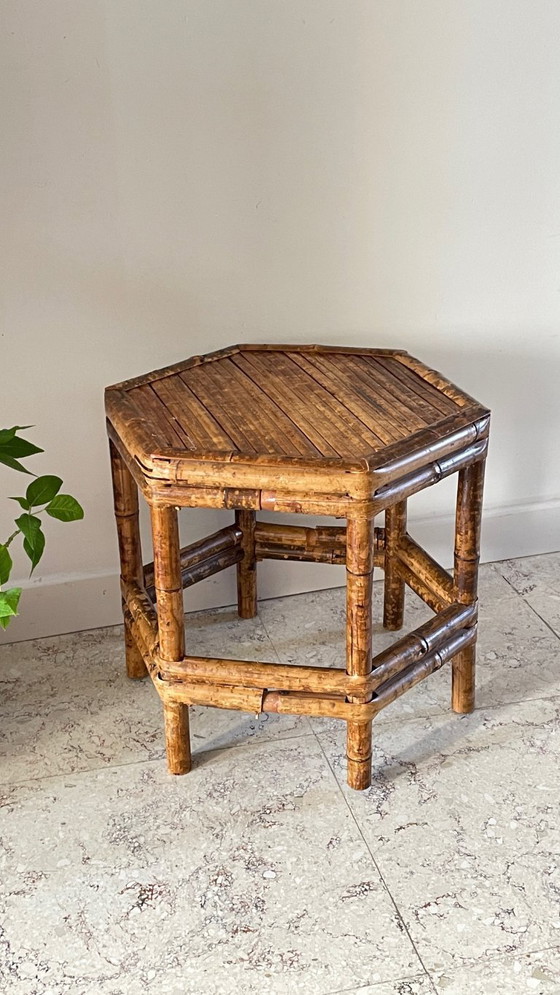 Image 1 of Vintage bamboo coffee table