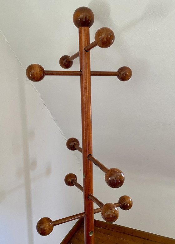 Image 1 of Atomic Wood Garderobenständer Garderobe Sputnik Postmoderne 60er 70er Space Age
