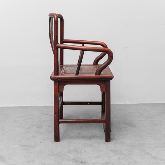 Image 1 of SEDIA CON BRACCIOLI EN LEGNO CINA STILE DINASTIA MING XIX SECOLO
