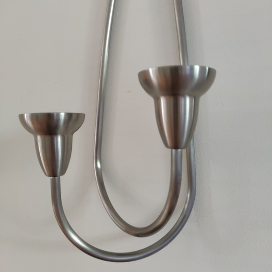 Wandkandelaar genaamd "Swing" van het Deense merk Georg Jensen – Kandelaars en kaarsen, rvs (photo 8 of 10)