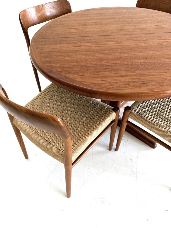 Table à manger extensible vintage, Joh. Kristoffersen & Son '60 – Joh. Kristiffersen & Søn (photo 8 of 15)