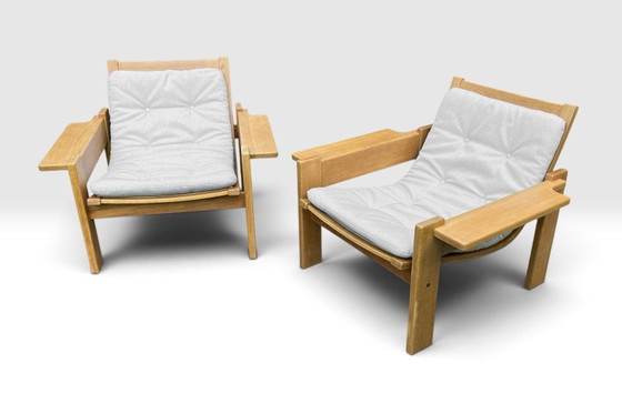 2 Swedese "Kontra" armchairs Ingve Ekström vintage Sweden – Cotton, Wood (photo 10 of 15)