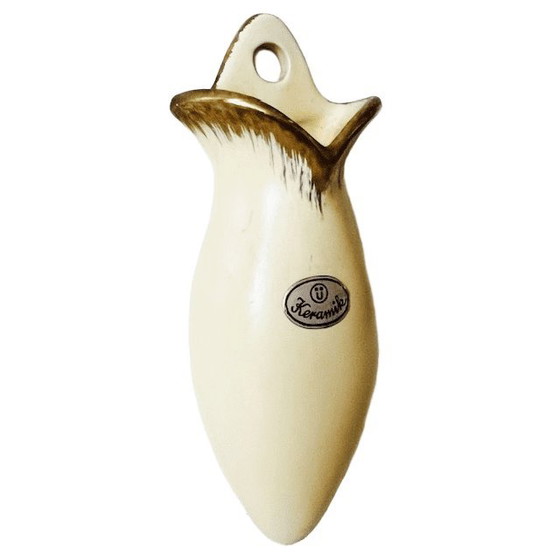 Image 1 of Vaso da parete in ceramica vintage, crema, Ü Keramik, anni '60