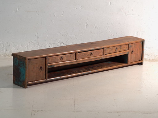 Antieke lage kast van iepenhout – China, circa 1900