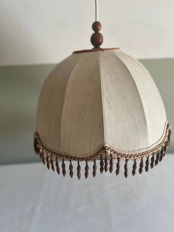 Lampada a sospensione vintage con perle di legno – Lampade a sospensione (photo 2 of 9)