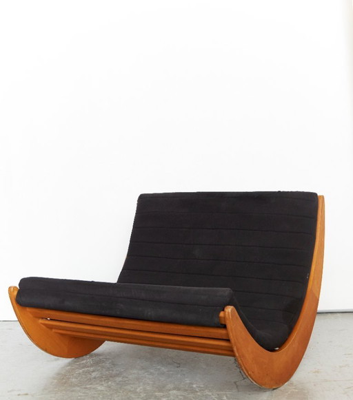 Mecedora Tandem Relaxer 2x2 de Verner Panton para Rosenthal, década de 1970