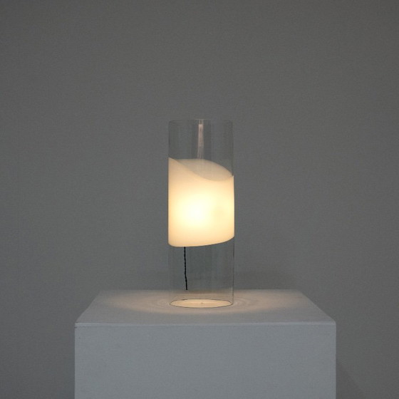 Image 1 of Carlo Nason for A.V. Mazzega LT213 Murano table lamp – white crystal glass design icon