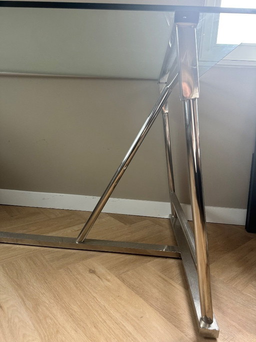 Glass desk eichholtz