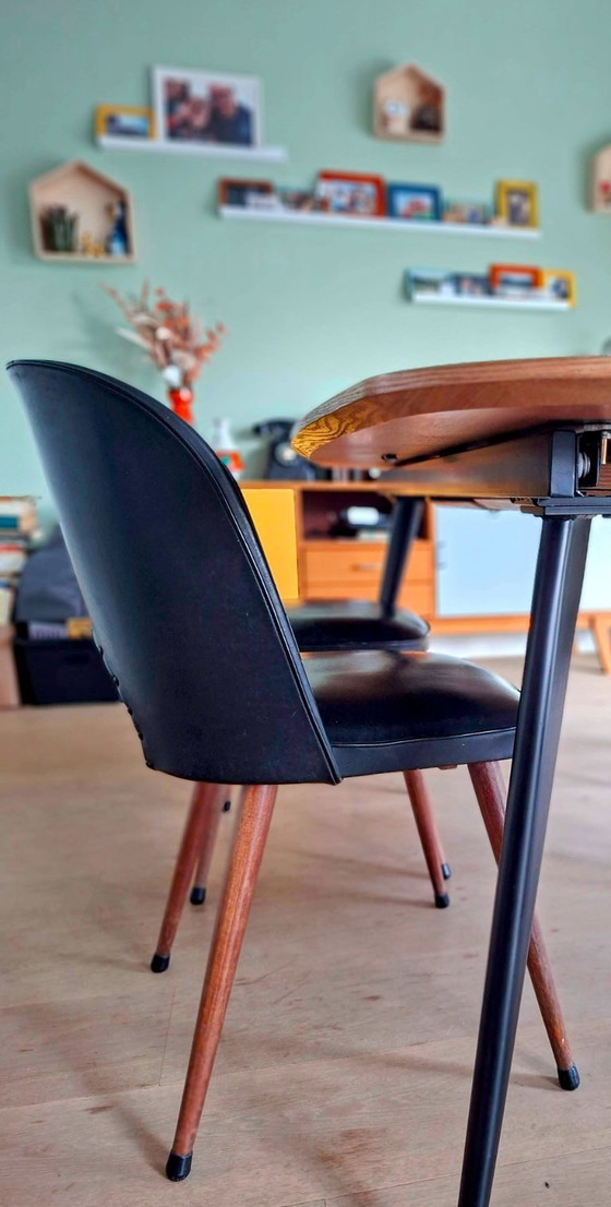 Image 1 of Set of 4 vintage dining room chairs from the 1950s