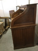 Bureau avec volet roulant en chêne clair