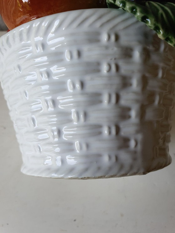 Image 1 of Cesto di frutta vintage in ceramica. Anni '50-'60.