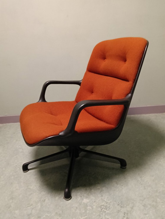 Fauteuil pivotant de style Eames italien Charles Pollock pour Comforto – Chaises pivotantes, Metal, Plastic (photo 5 of 16)