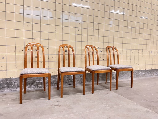 Set aus vier Vintage-Esszimmerstühlen von WK Möbel