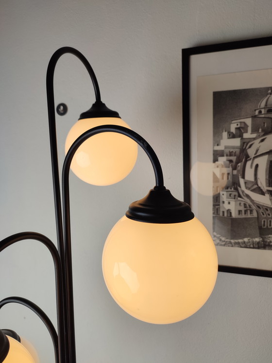 Image 1 of Space Age Floor lamp waterfall spheres 1970s black