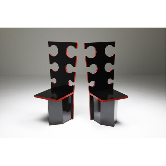 Image 1 of Pair of Vintage Mario Sabot Sculptural Chairs by Max Papiri 1970s