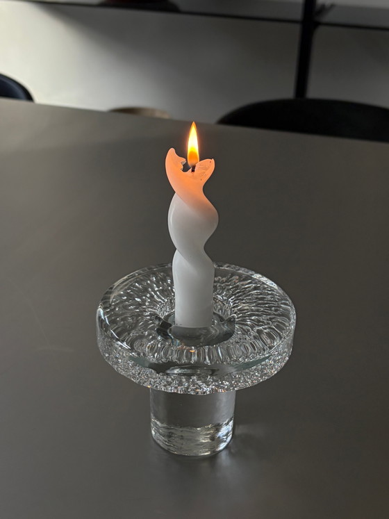 Bougeoir en verre vintage – Pukeberg Suède – Bougeoirs et chandeliers, Glass, Scandinavian (photo 3 of 6)