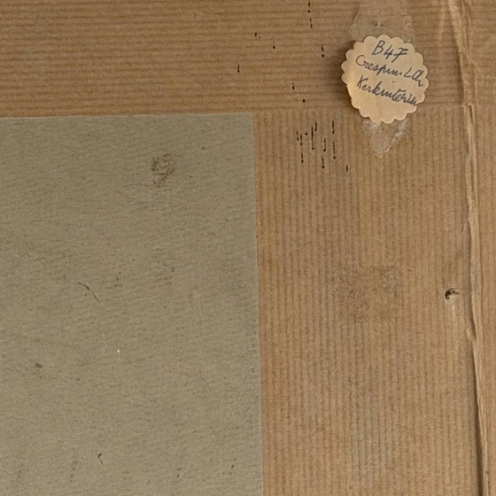 54x43cm Antique Church Interior Louis-Charles Crespin 1930 | Exclusive Wall Art 5 – Wall decoration, Paper (photo 6 of 7)