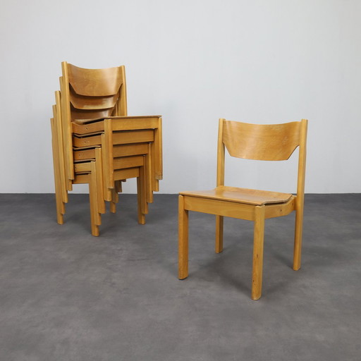 Set of 6 Vintage Dining Chairs, 1970s