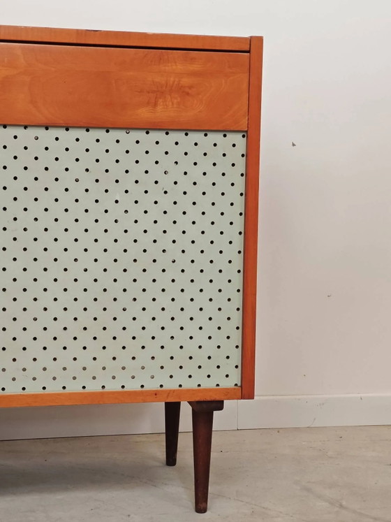 Cassapanca porta coperte ceca blu 1970 – Armadi contenitori, Wood, Mid Century Modern (photo 4 of 12)