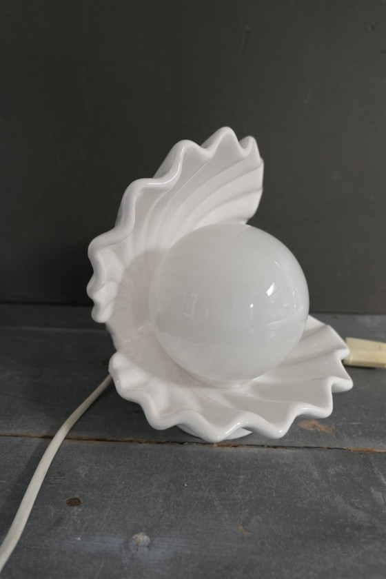 Image 1 of Vintage set of oyster lamps, shells with pearls