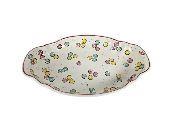 Image 1 of SMF Schramberg - Eva Zeisel - majolica - aardewerk - botervloot - fruitschaal - 