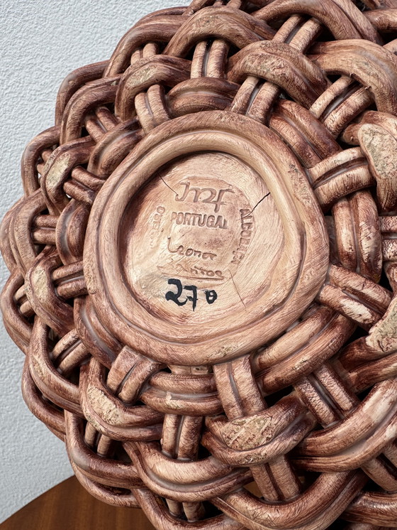 Image 1 of Corbeille fruits trompe l’œil Portugal années 70