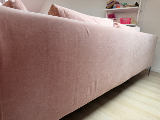 Image 1 of Canapé Charles de B&B Italia | Velours rose poudré d'origine | Magnifique canapé design italien.