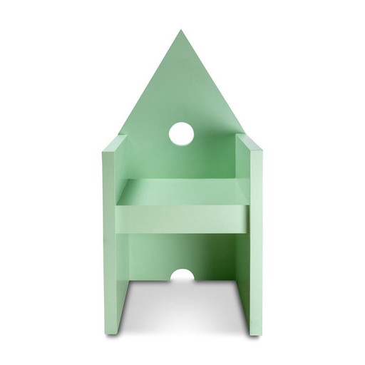 Vescovina Chair by Lanfranco Benvenuti for Meccani, 1985 — green edition