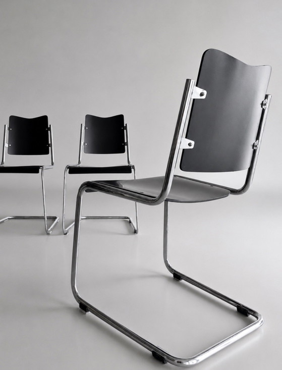 Image 1 of Set of 4 Vintage Tecta B11 Cantilever Chairs, Jean Prouve