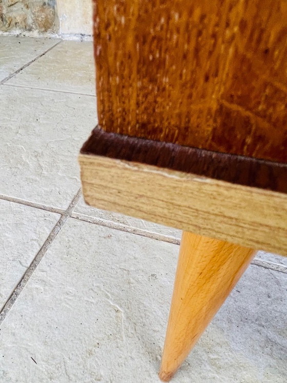 Image 1 of Mid-Century, Oak Nightstand , Circa 1960s 1970s