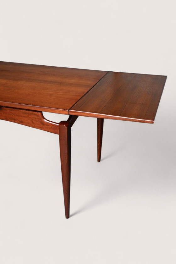 Image 1 of Rare Large Extendable Dining Table Louis van Teeffelen in Teak