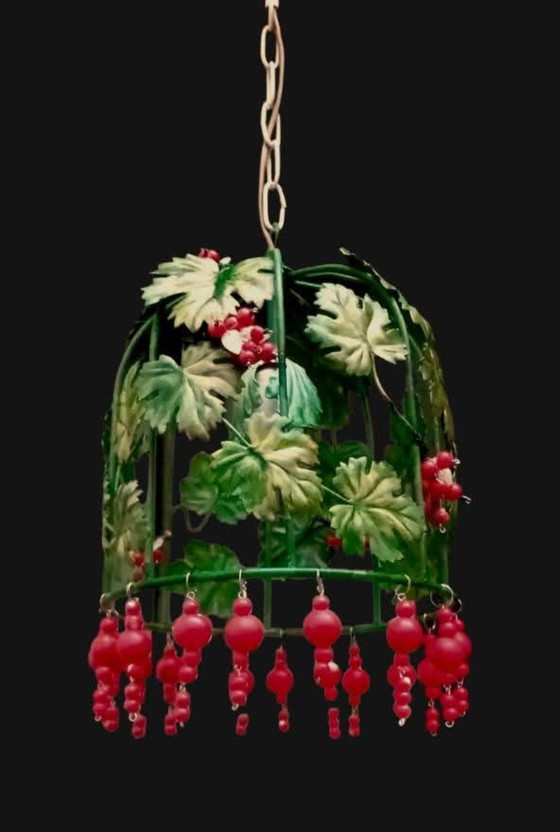 Image 1 of Red currant.chandelier vintage.Italia