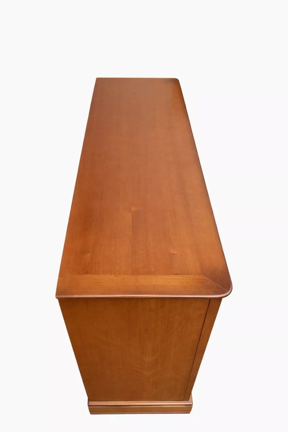 Image 1 of Dressoir in Louis Philippe-stijl, gemaakt van kersenhout, met 2 deuren en 4 lades.