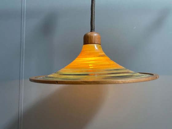 Pendelleuchte von Temde aus den 1970er Jahren – Pendelleuchten, Plastic, Wood (photo 13 of 16)