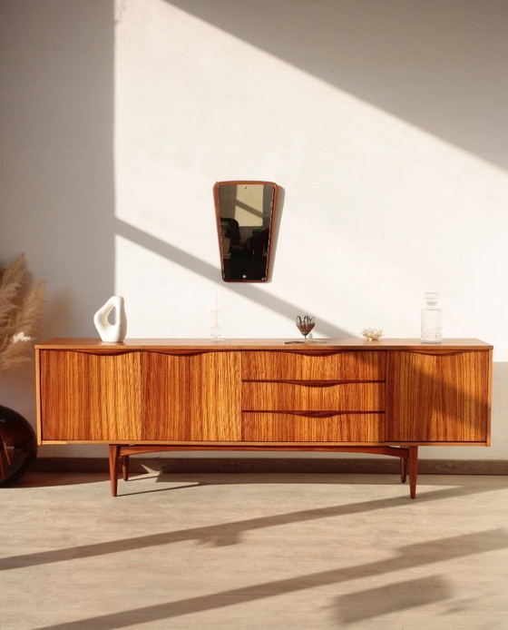 Image 1 of Credenza vintage in teak e zebrano – Elliots of Newbury, anni '60