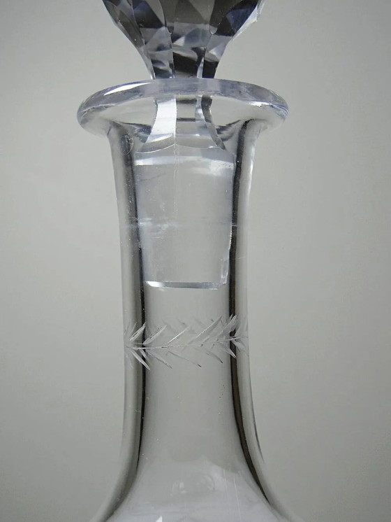 Antique crystal decanter from Nancy, engraved, circa . – Glass & Decanter, Glass (photo 6 of 14)