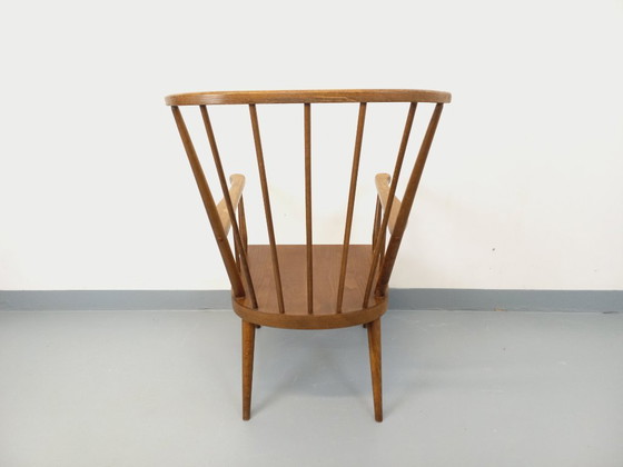 Image 1 of Poltrona vintage in legno Baumann, modello Fan, degli anni '60.