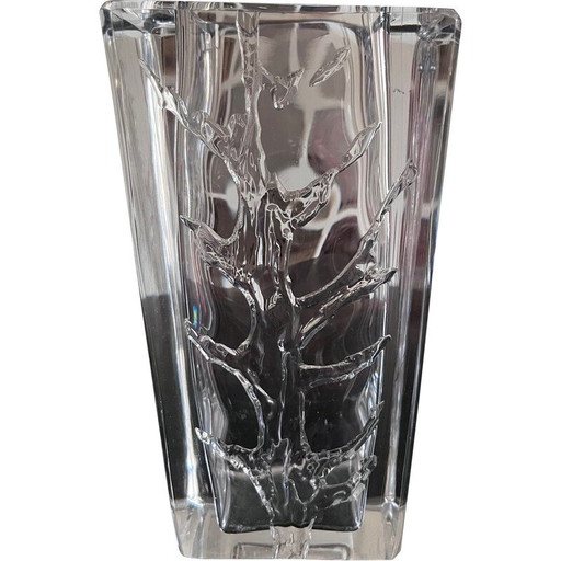 Vase en cristal vintage de Daum, 1970