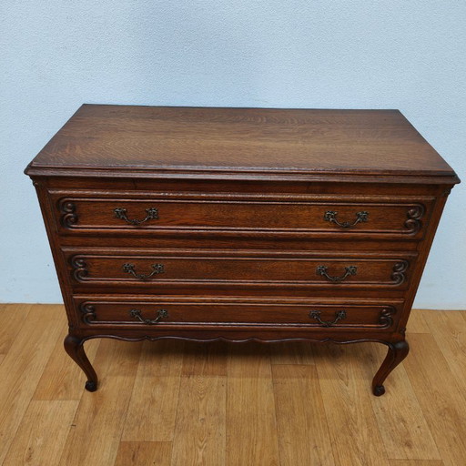 Commode vintage en bois, meuble de salle de bain