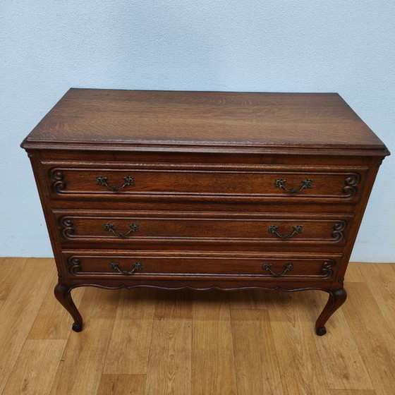 Image 1 of Cassettiera vintage in legno, comò, cassettiera, mobili da bagno