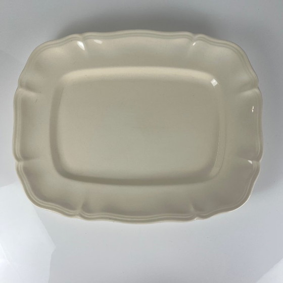 Image 1 of Large rectangular Sarreguemines cream dish, early 20th century