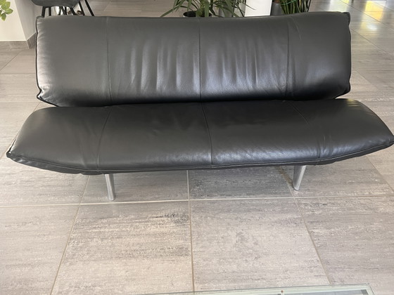 Image 1 of Leolux Tango 2-seater sofa in black leather