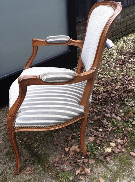 Louie Seize Fauteuil – Velvet, Wood (photo 4 of 6)